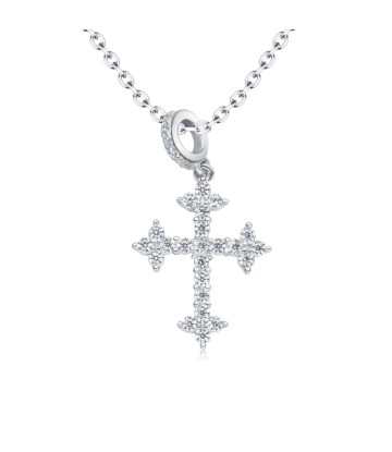 Crystal Cross Silver Necklaces SPE-3762
